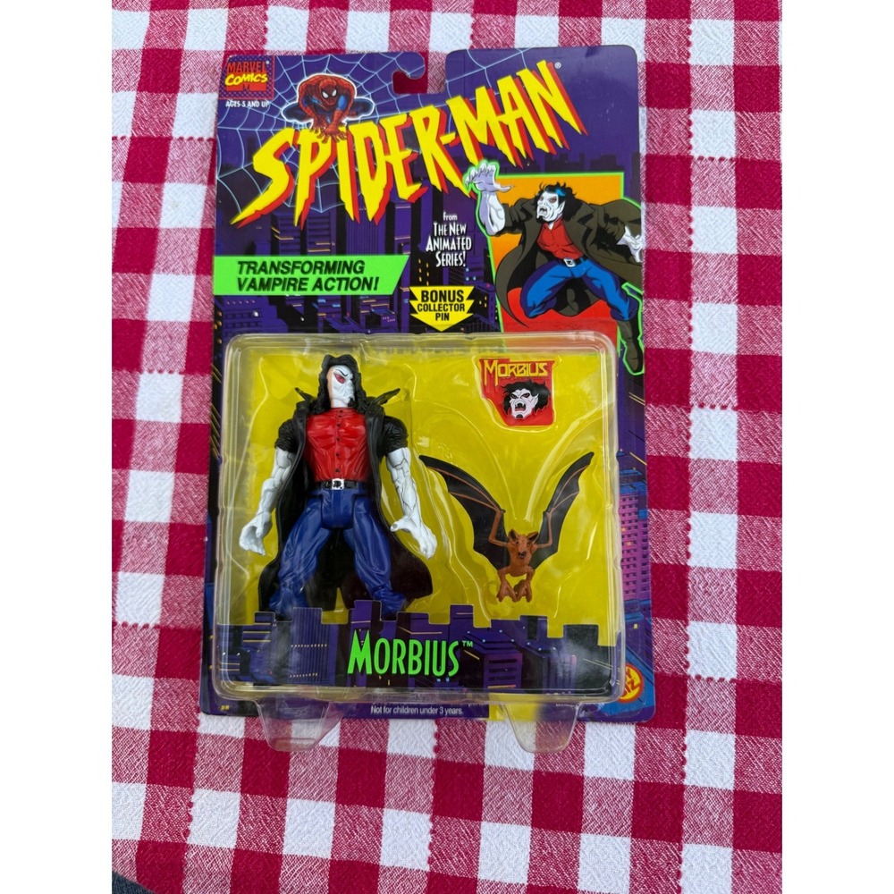 1996 Marvel Spider-Man Vampire Wars Morbius Action Figure Toy Biz